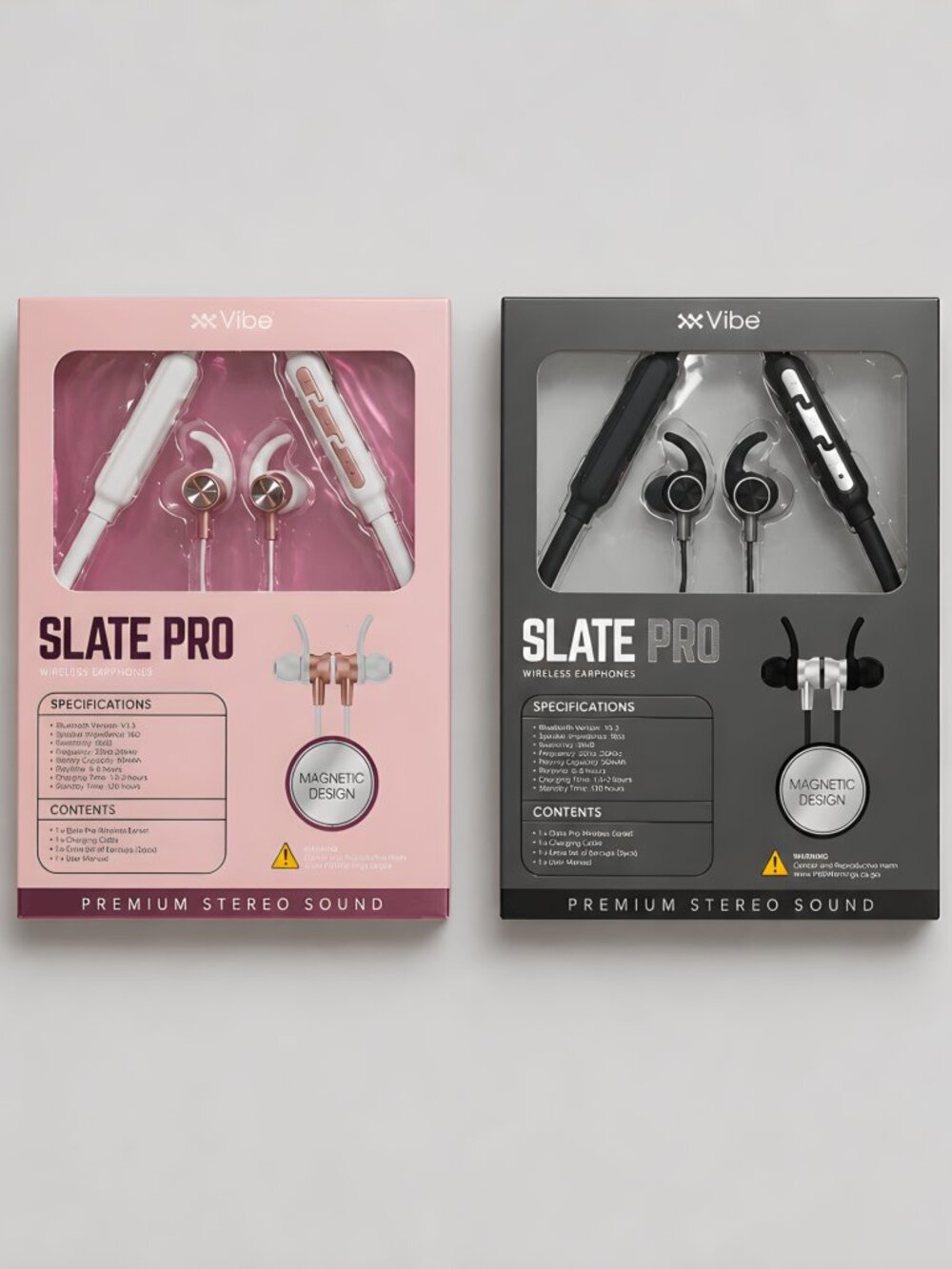 Vibe Slate Pro Wireless Earphones Magnetic Design